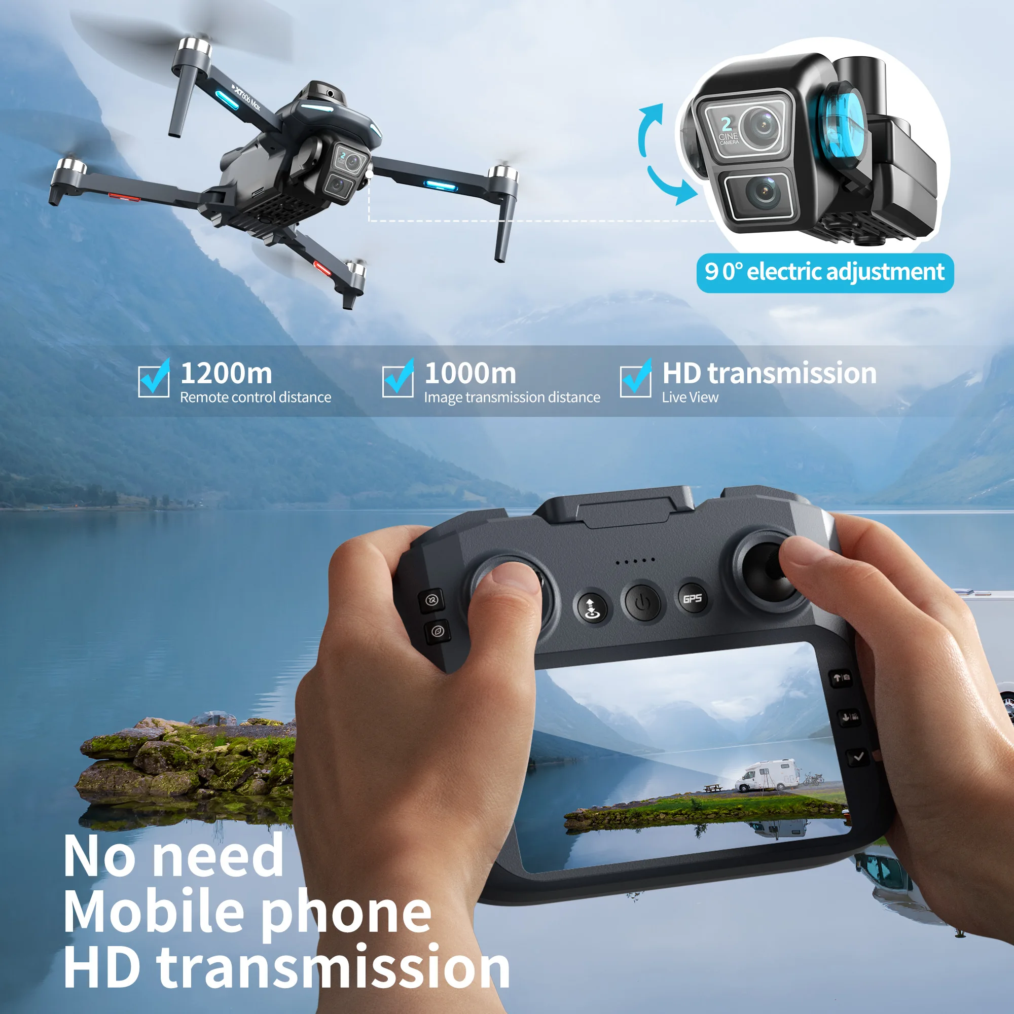 Original XT606 MAX GPS Drone 4 - огляд і ціна Drone Kit Professional